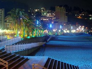 熱海温泉の観光　夜景の写真